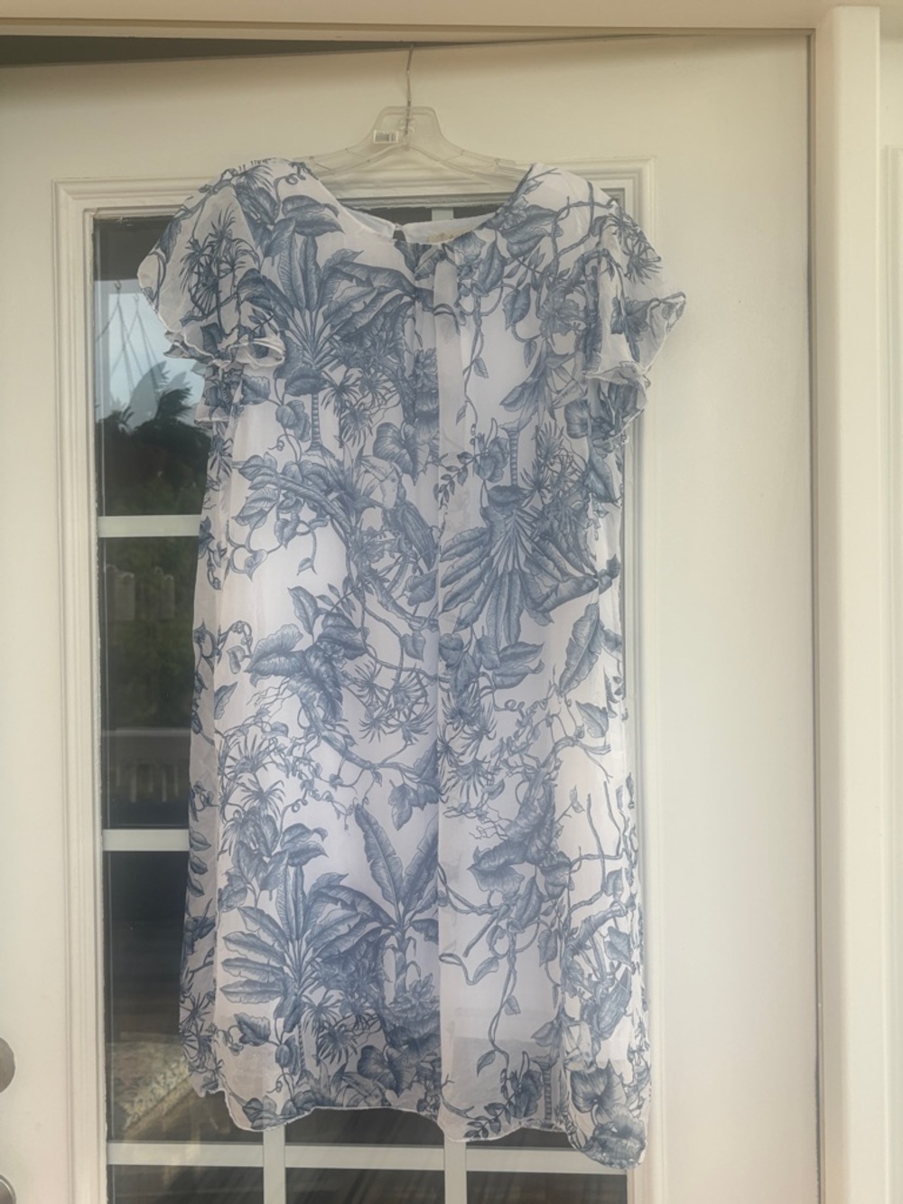 Made in Italy 🇮🇹 Blue Floral Dress with Flutter Sleeves - Women